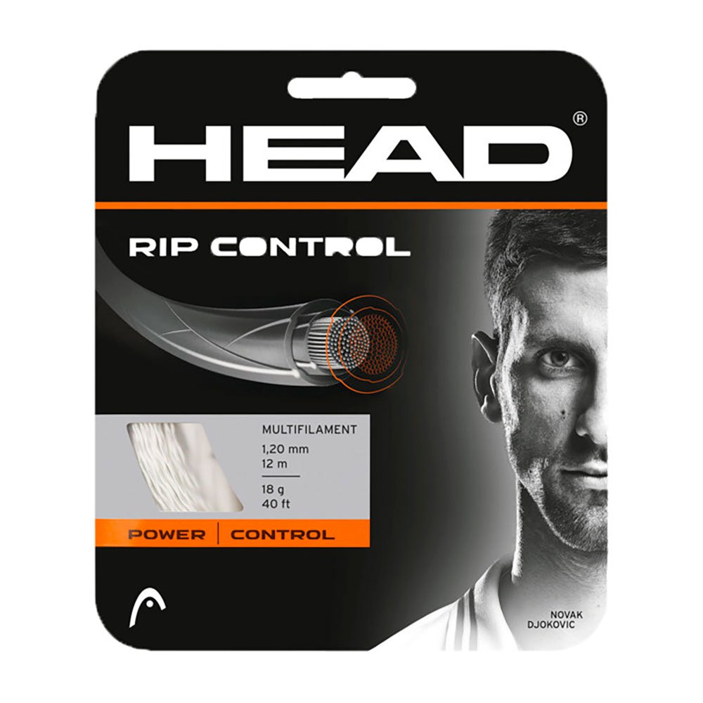 Head Racket Rip Control 12 M Tennis Single String Blanc 1.30 mm