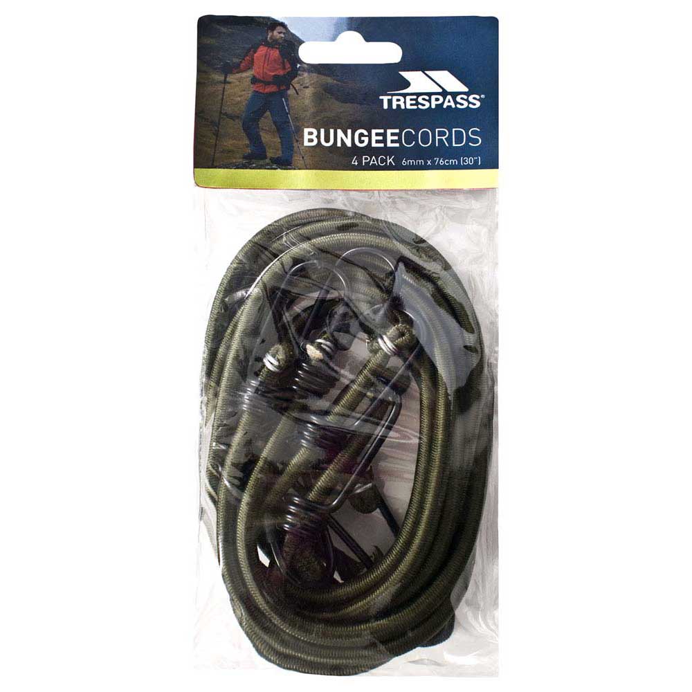 Trespass Bungee Cord 4 Pack 6mm 76 cm Olive