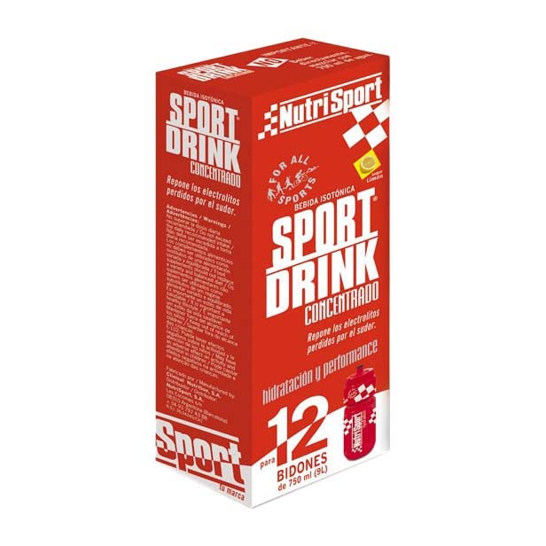 Nutrisport Sport Concentrated With Bottle 12 Units Lemon One Size