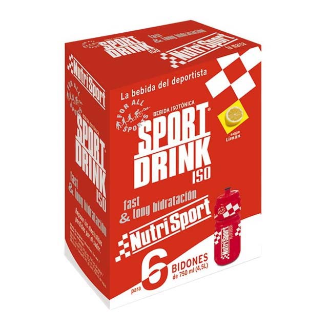 Nutrisport Sport 6 Units With Bottle Lemon One Size