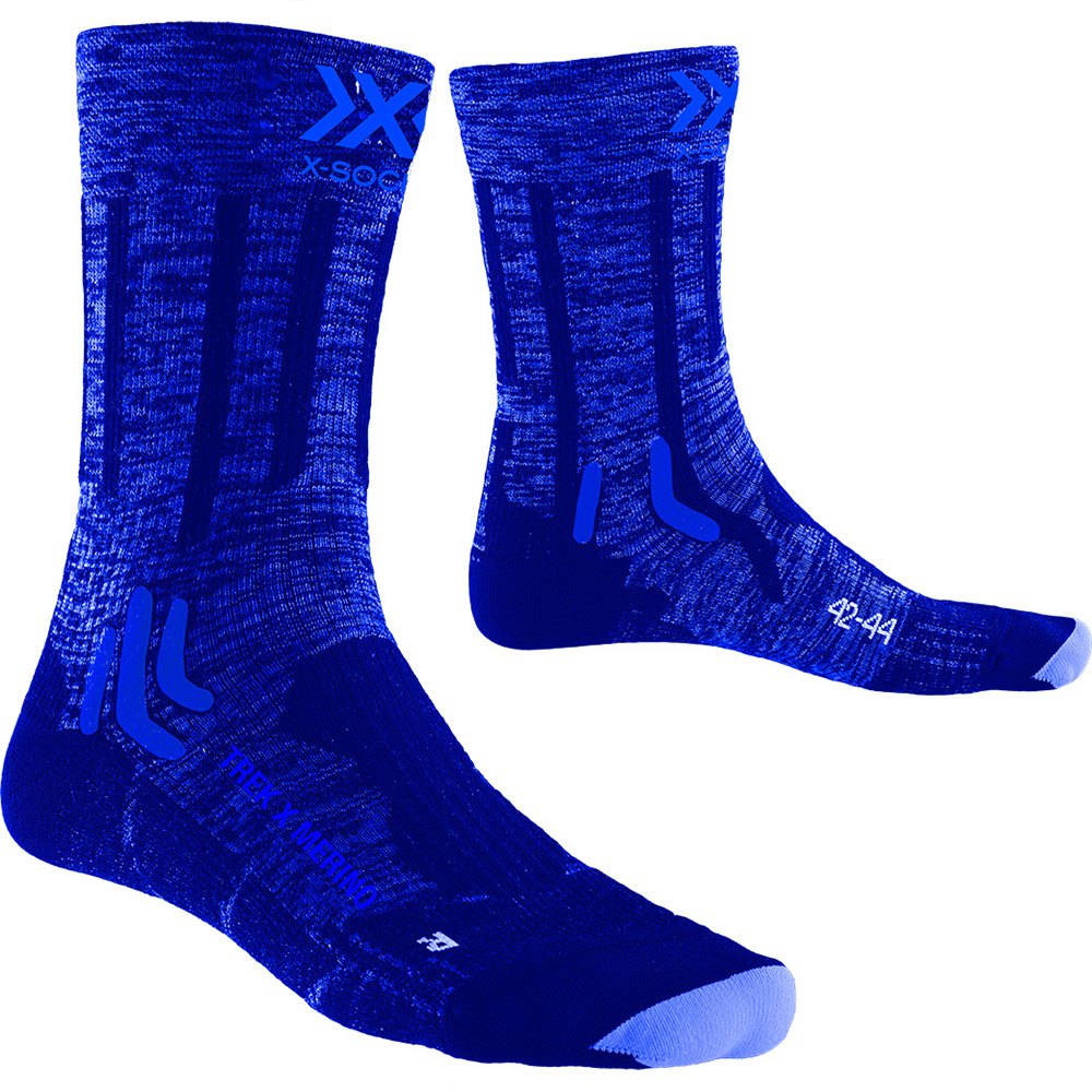 X-socks X Merino EU 35-38 Lake Blue Melange / Dolomite Gre