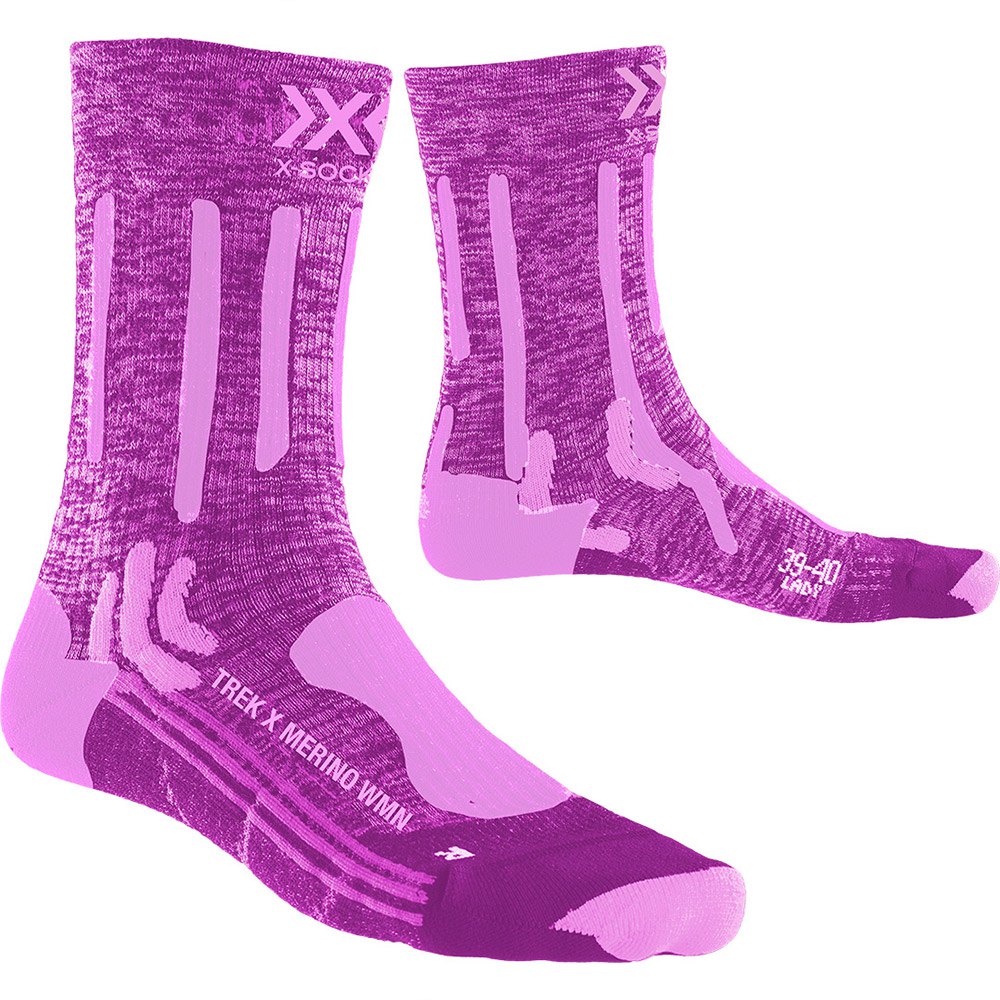 X-socks X Merino EU 35-36 Magnolia Purple Melange / Dolomi