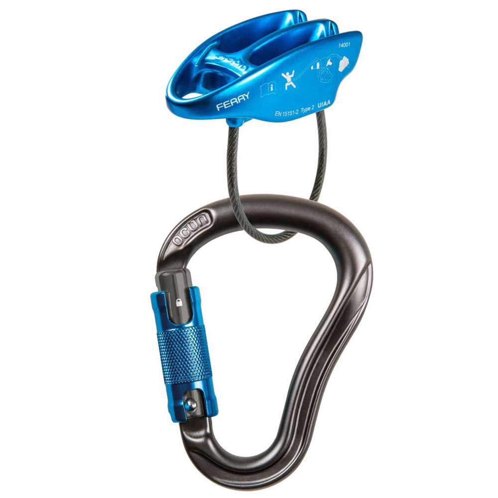 Ocun Belay Set Eagle Triple/ferry One Size Anthracite / Blue