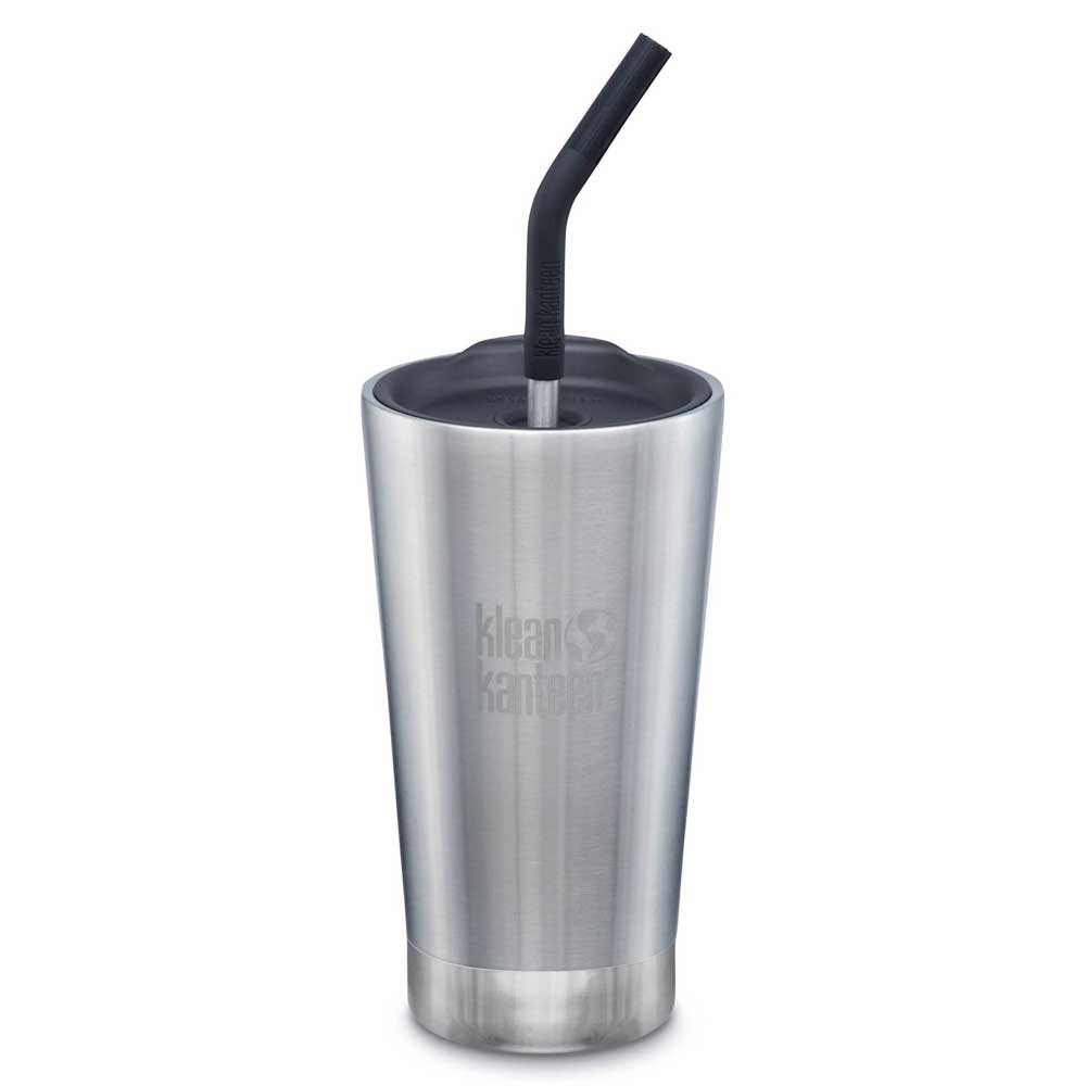 Klean Kanteen Insulated Tumbler 473ml Straw Lid One Size Brushed Stainless