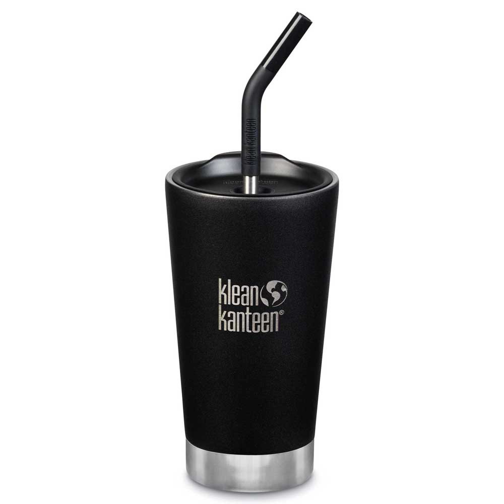 Klean Kanteen Insulated Tumbler 473ml Straw Lid One Size Shale Black