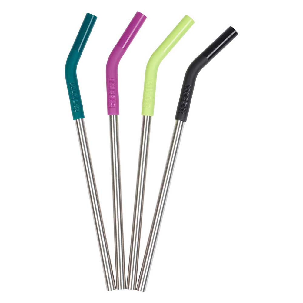 Klean Kanteen Straw-4 Pack 8 Mm 4 Units Multi-color/brushed stainless