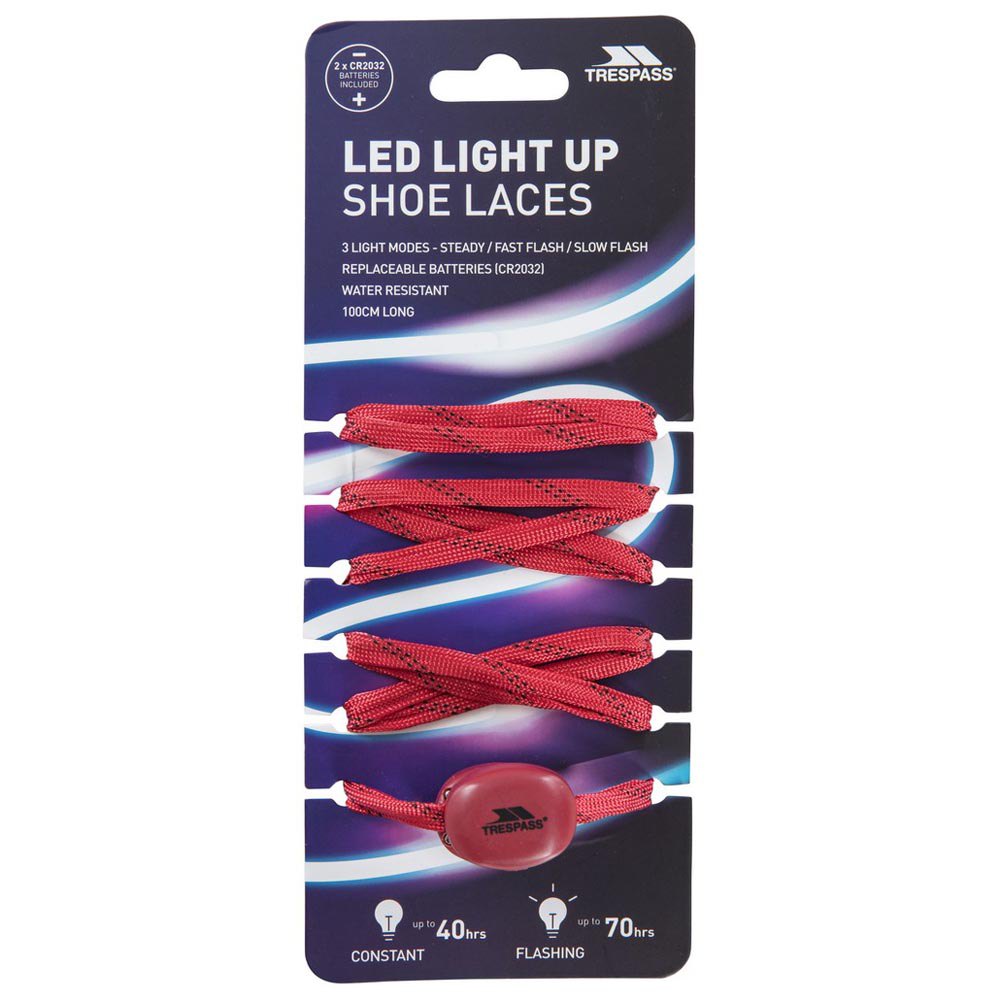 Trespass Glo Laces Led One Size Red