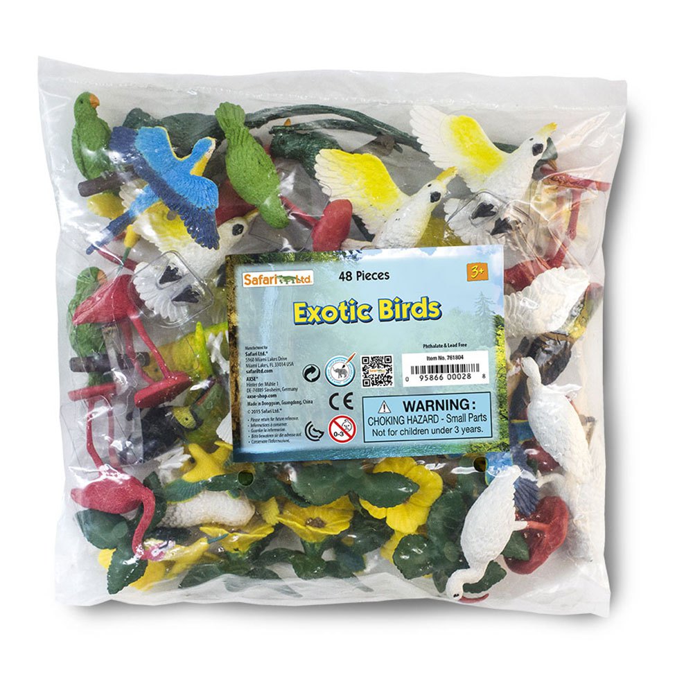 Safari Ltd Exotic Birds Bulk Bag From 3 Years Multicolor