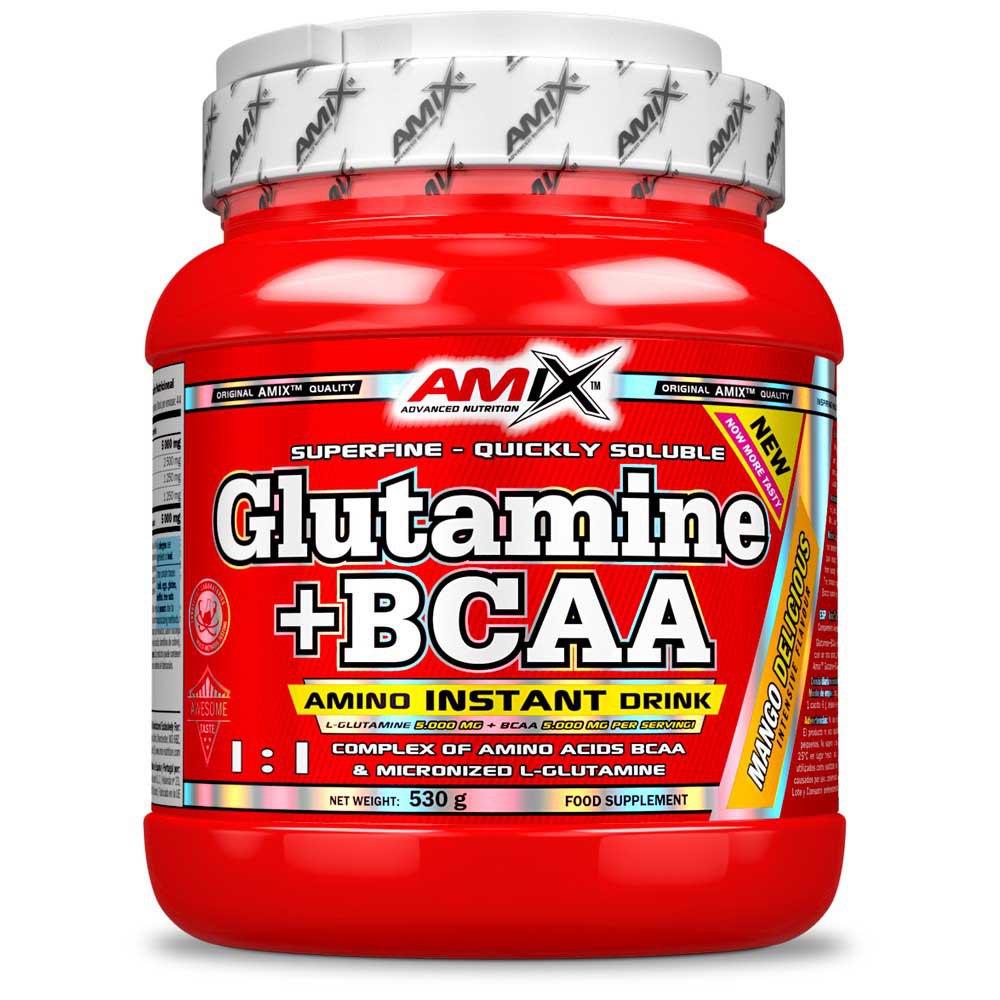 Amix Glutamine+bcaa 530gr Without Flavour One Size