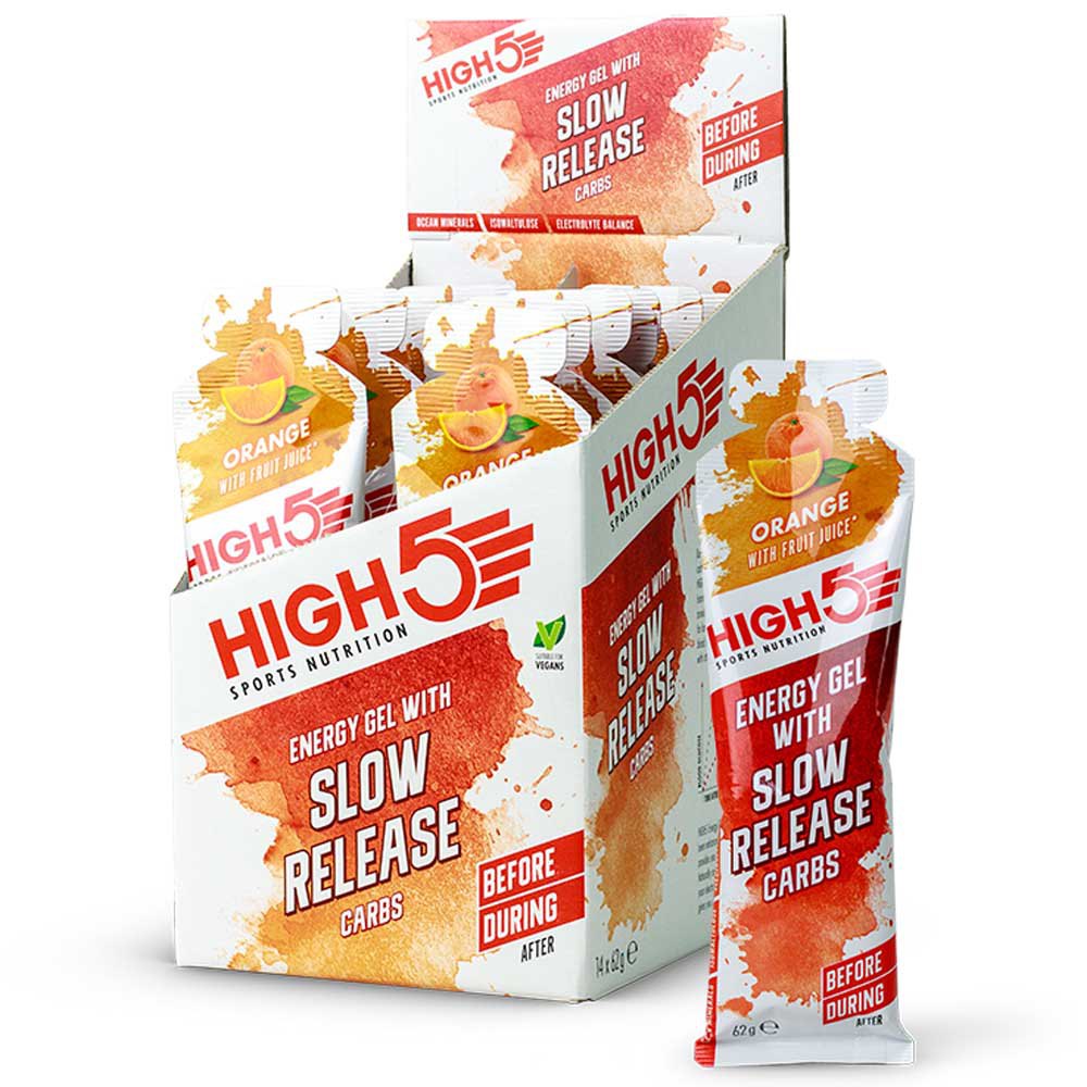High5 Slow Release Carbs 62gr 14 Units Orange One Size