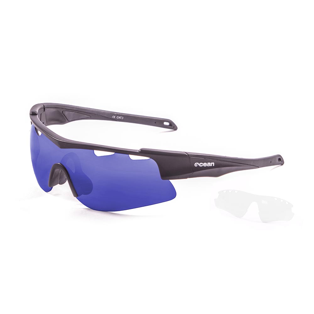 Ocean Sunglasses Alpine One Size Matte Black / Matte Black / Blue