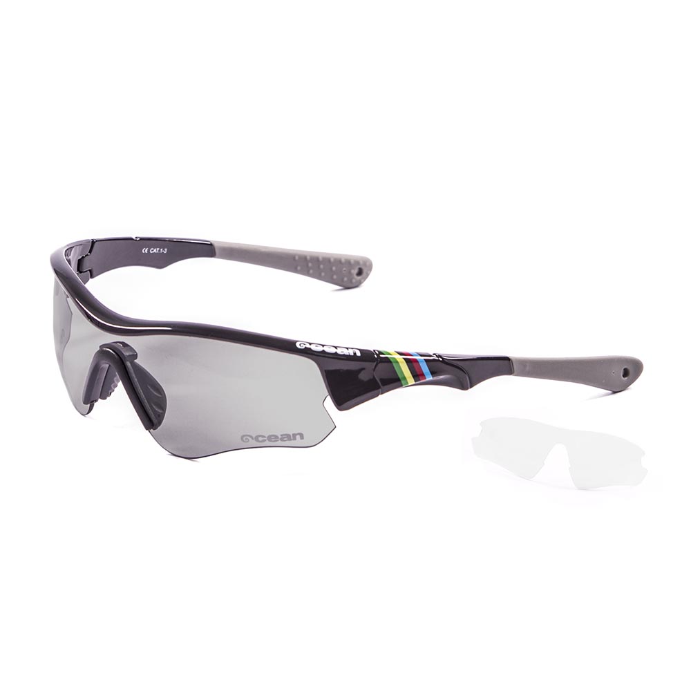 Ocean Sunglasses Iron One Size Shiny Black / Smoke