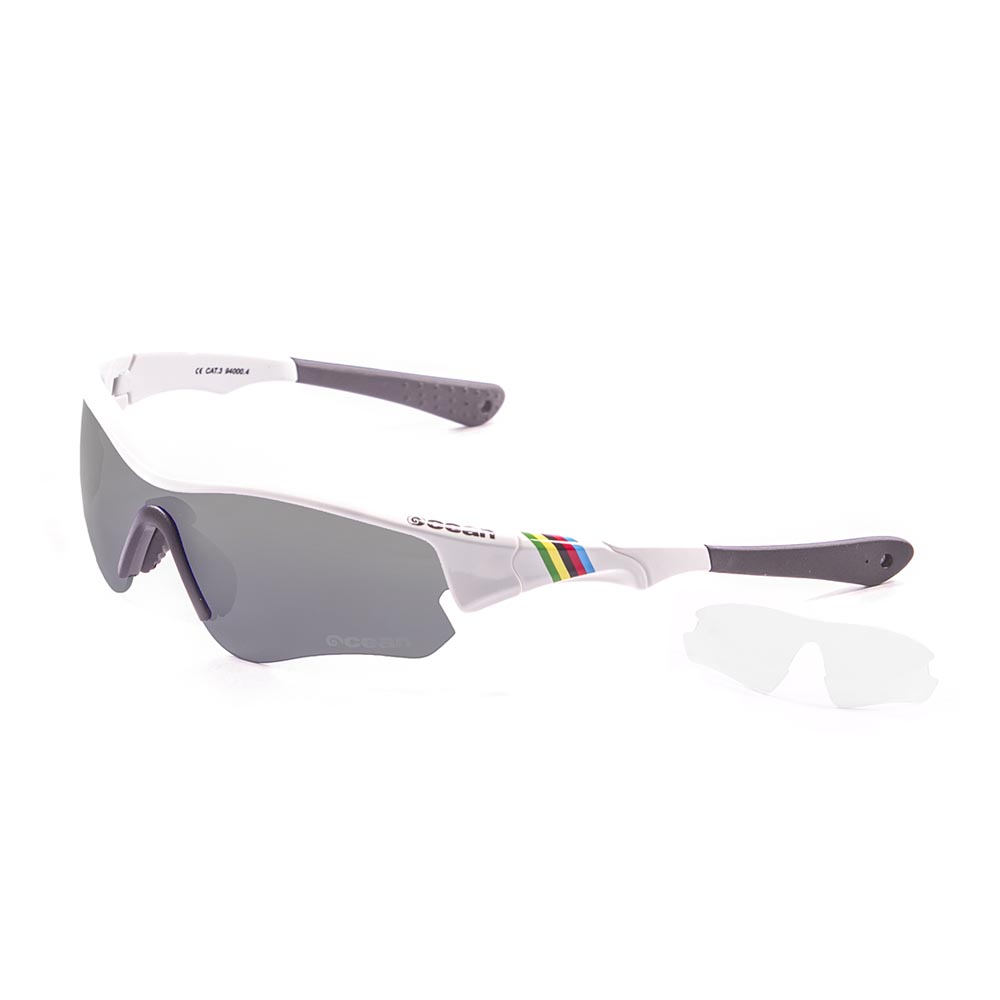 Ocean Sunglasses Iron One Size Shiny White / Smoke