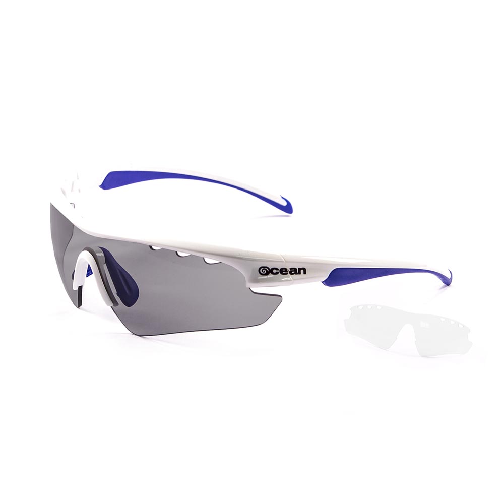 Ocean Sunglasses Ironman One Size White / Blue / Smoke