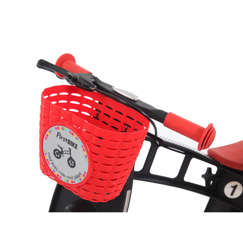 First Bike Basket Strap And Sticker One Size Red