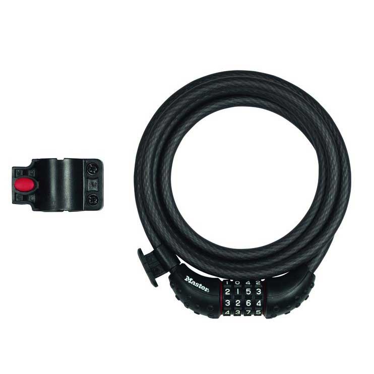 Master Lock Padlock Cable With 4 Digit Combination 1800 x 10 mm Black