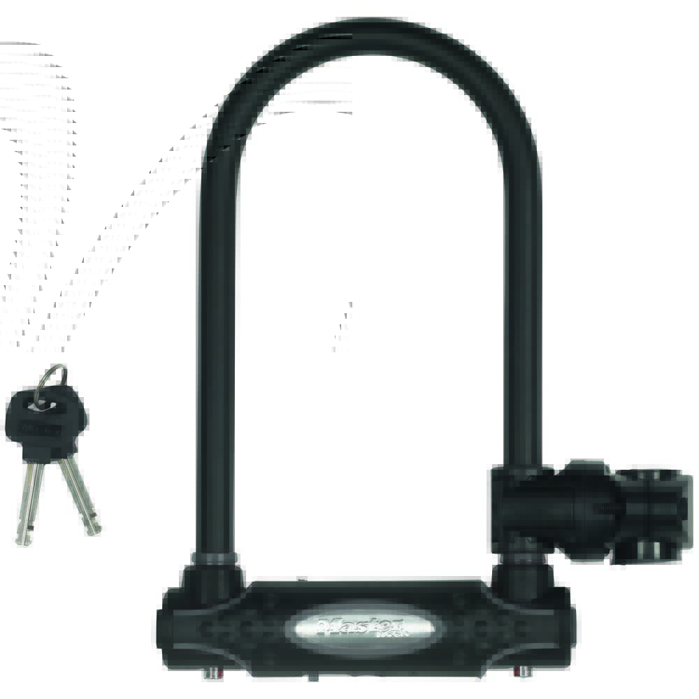 Master Lock U- Bar With Key 210 x 110 x 13 mm Black