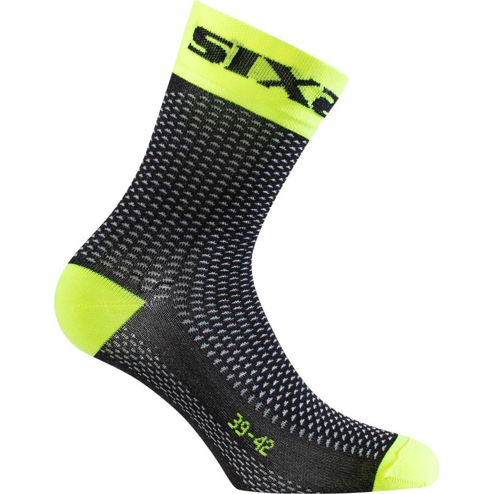 Sixs Short Socks EU 35-38 Yellow Fluo