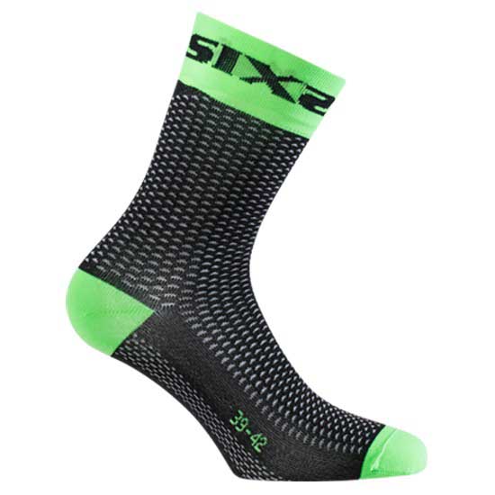 Sixs Short Socks EU 35-38 Green Fluo