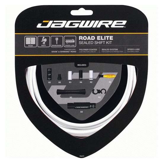 Jagwire Sealed Shift Kit Elite Sram/shimano Road One Size White