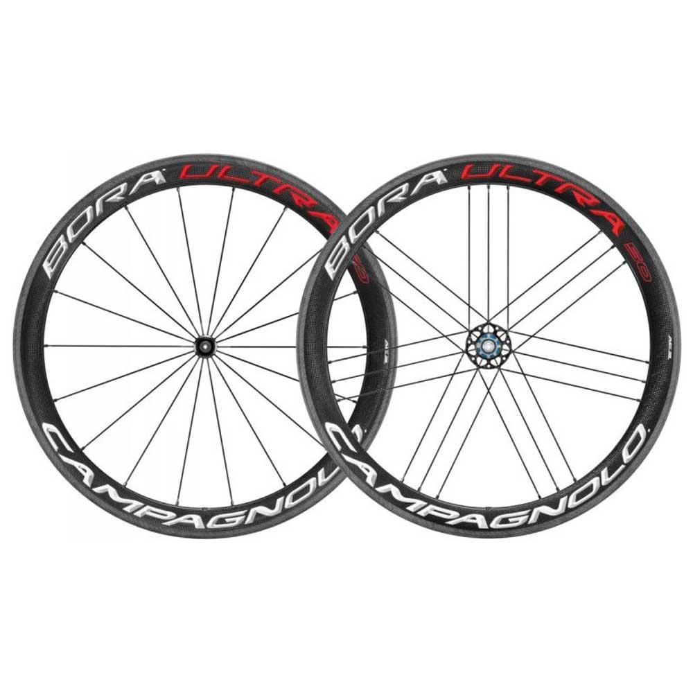 Campagnolo Bora Ultra 50 Pair 9 x 100 / 10 x 130 mm White / Red