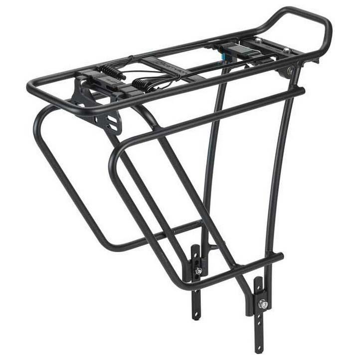 Xlc Aluminium Luggage Carrier Rp R11 One Size Black / With Saddle Bag Straps