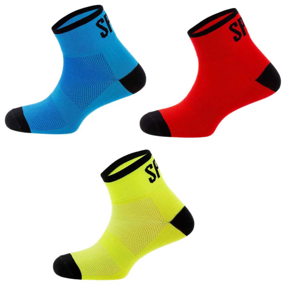 Spiuk Anatomic 3 Pairs EU 28-32 Blue / Red / Yellow Fluo
