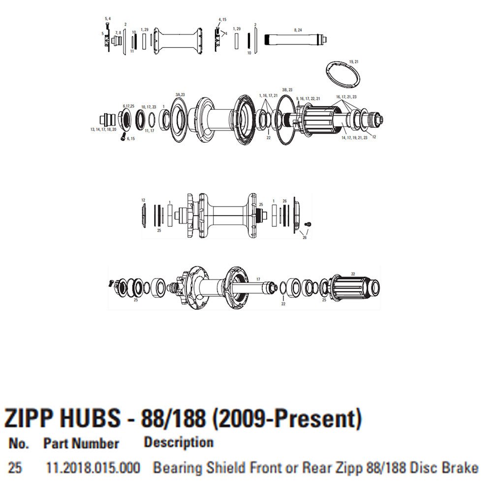 Zipp Bearing Shield For 88/188 Disc Brake Hubs One Size Grey