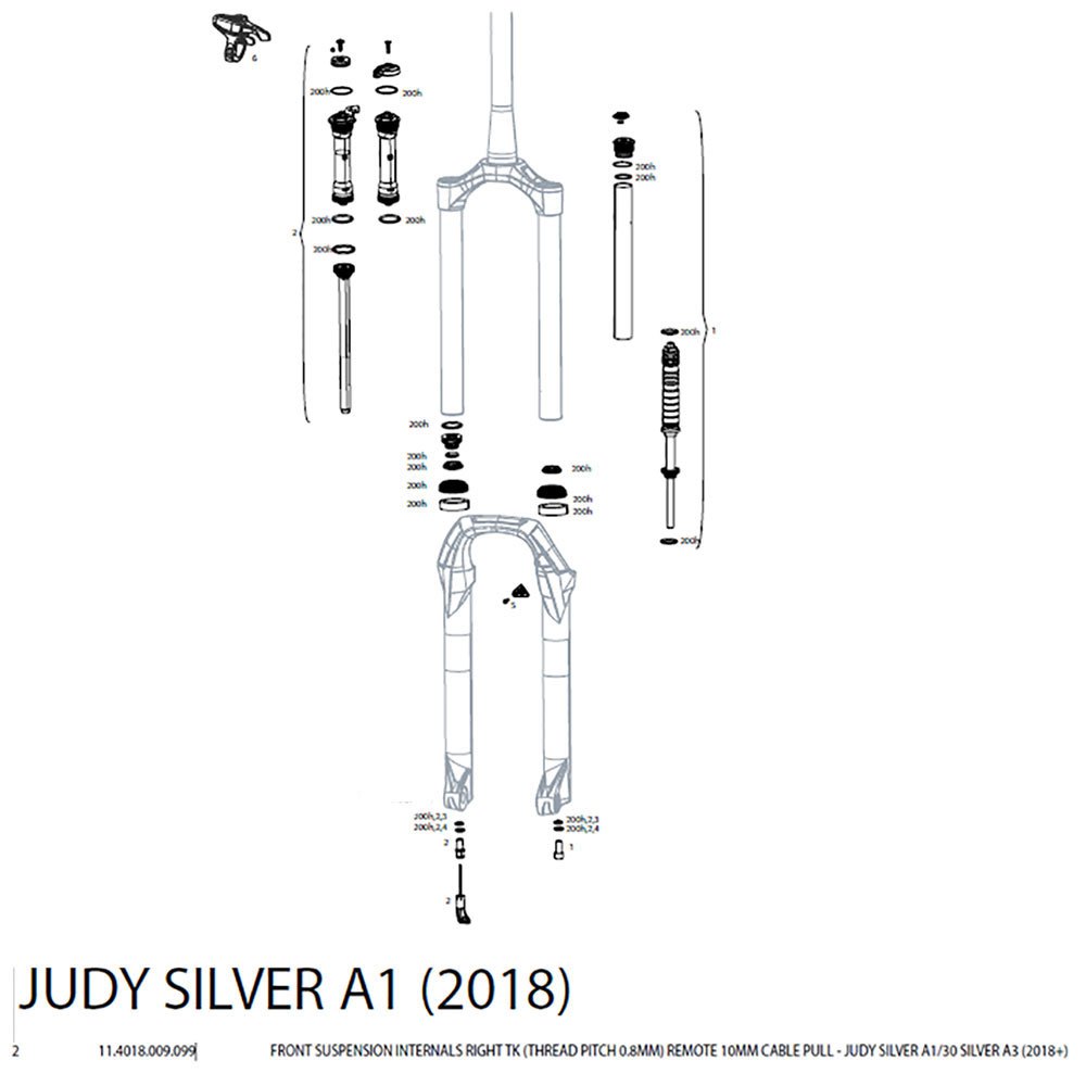 Rockshox Judy Silver/30 Silver Remote Kit One Size