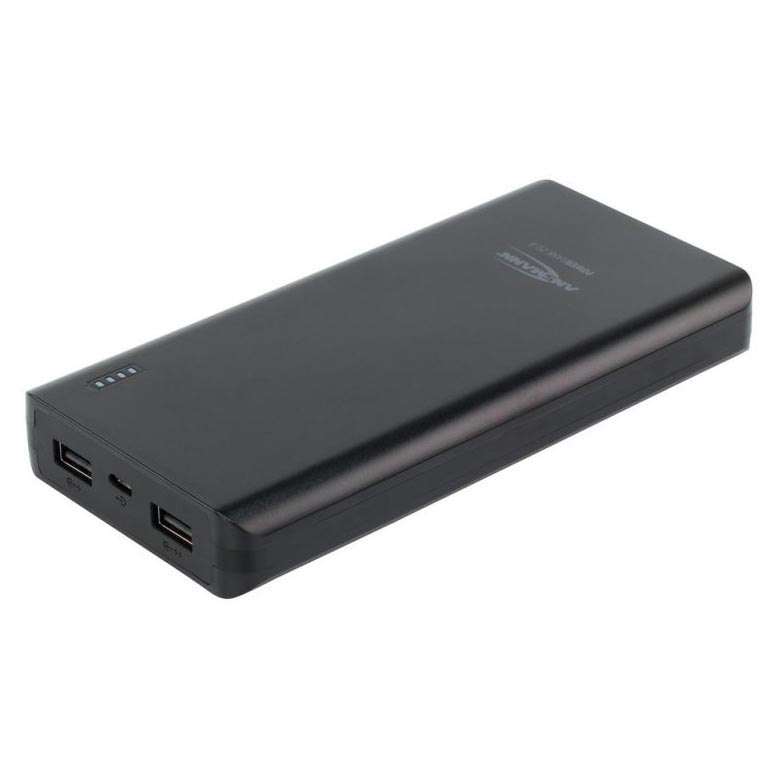 Ansmann 20800mah Portable Charger With Cable Micro Usb One Size Black