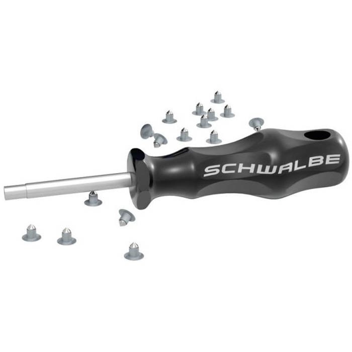 Schwalbe Spare Spike Mounting Tool With 50 Spare Spikes One Size Silver