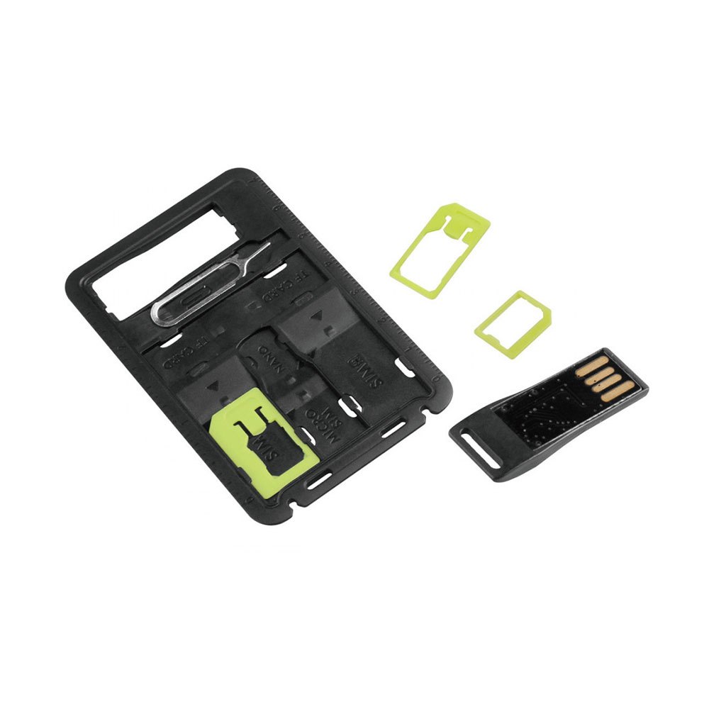 Muvit Sim. Nano Sim. Micro Sim. Card Reader Adapter Pack One Size Black