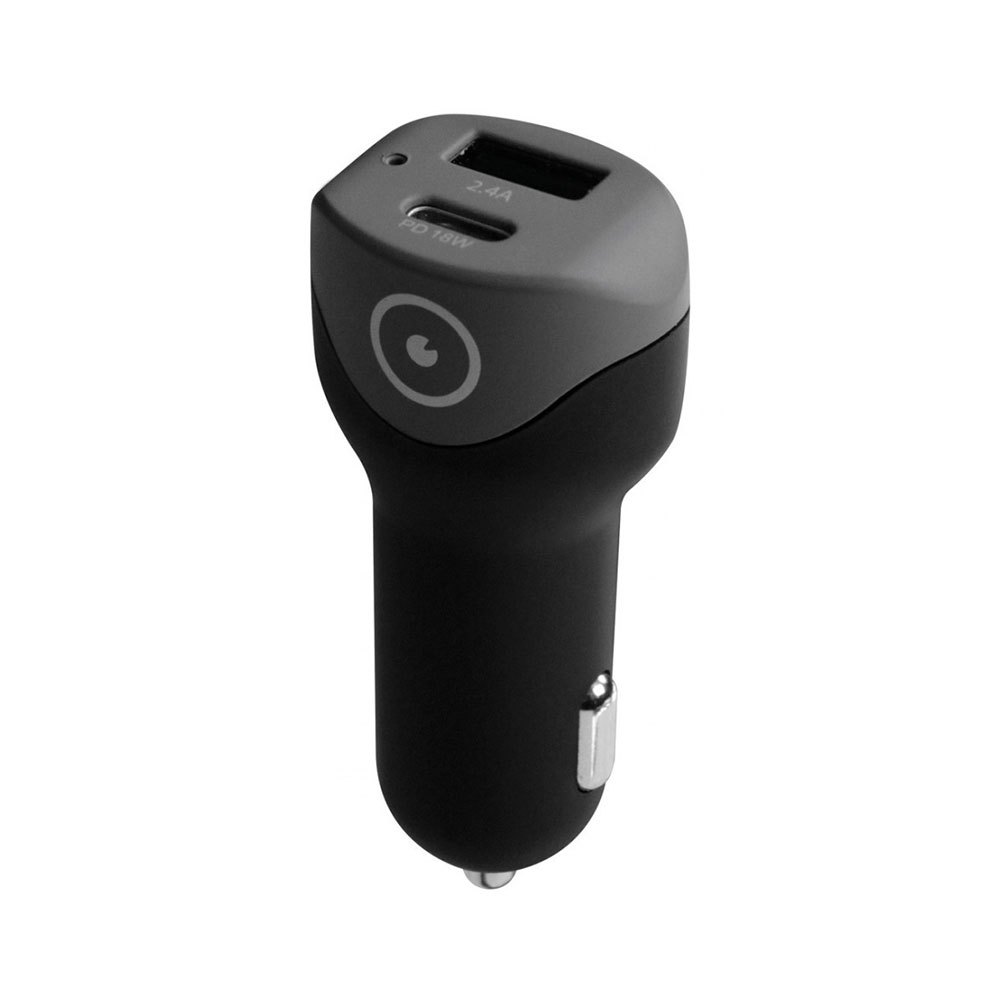 Muvit Car Charger Usb 2.4a And Type C Pd 18w Smart Ic One Size Black