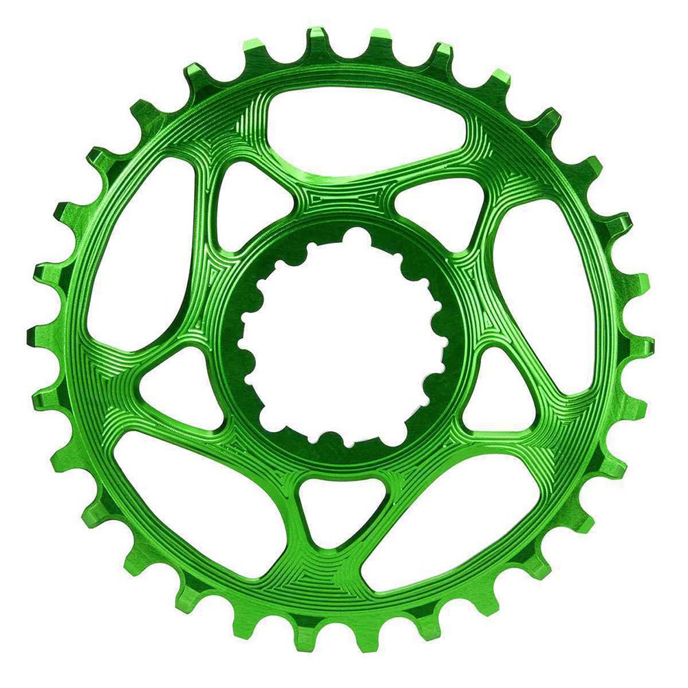 Absolute Black Round Sram Direct Mount Gxp Boost 28t Green