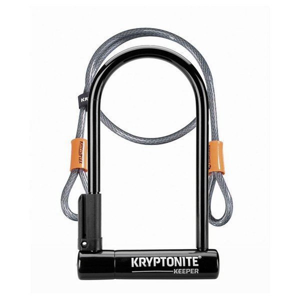 Kryptonite Keeper 12 Standard+cable 4´´ Flex 12 x 102 x 203 mm Black / Grey