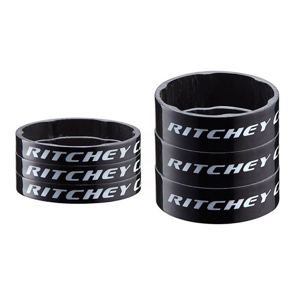 Ritchey Wcs Carbon Spacers 3 x 5 / 3 x 10 mm Glossy Black