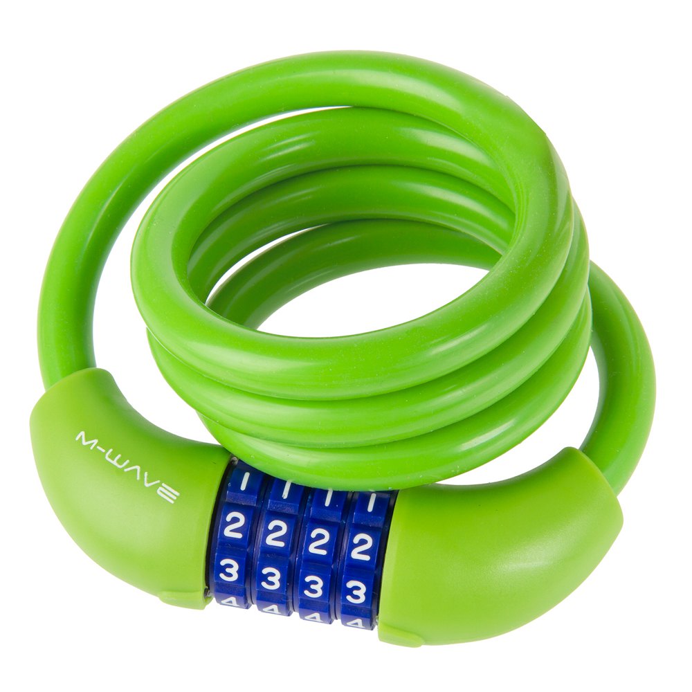 M-wave Ds 12.10 S Spiral Cable Lock 12 x 1000 mm Green
