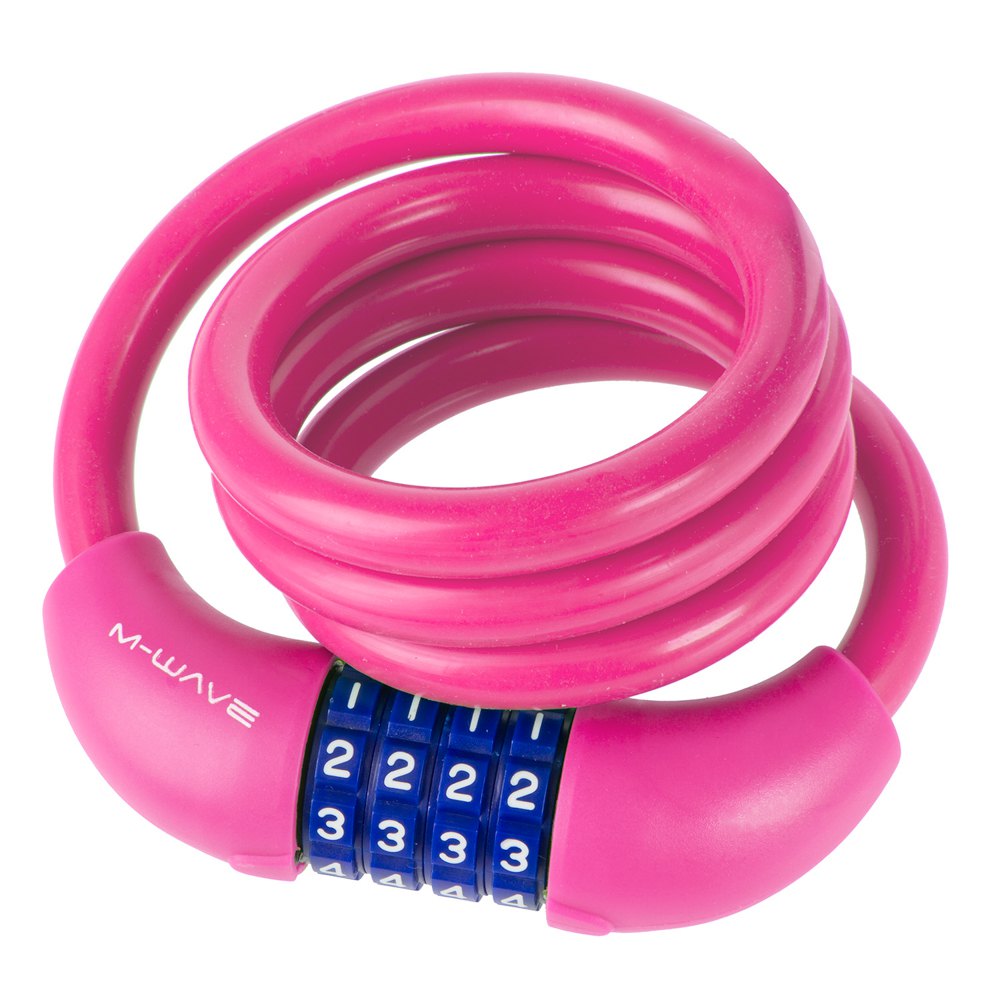 M-wave Ds 12.10 S Spiral Cable Lock 12 x 1000 mm Pink
