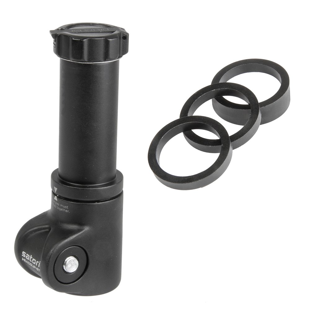 Satori Ahead Height Adapter 1 1/8 Inches Black Anodized