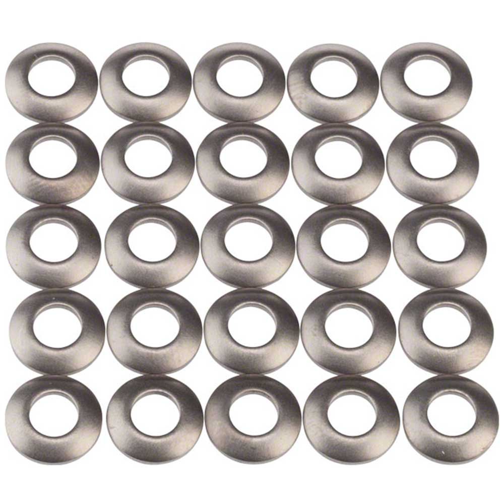 Sram Spoke Round Titanium Nipple Washers For 202 Carbon Clincher Firecrest/454 25 Units One Size Sil