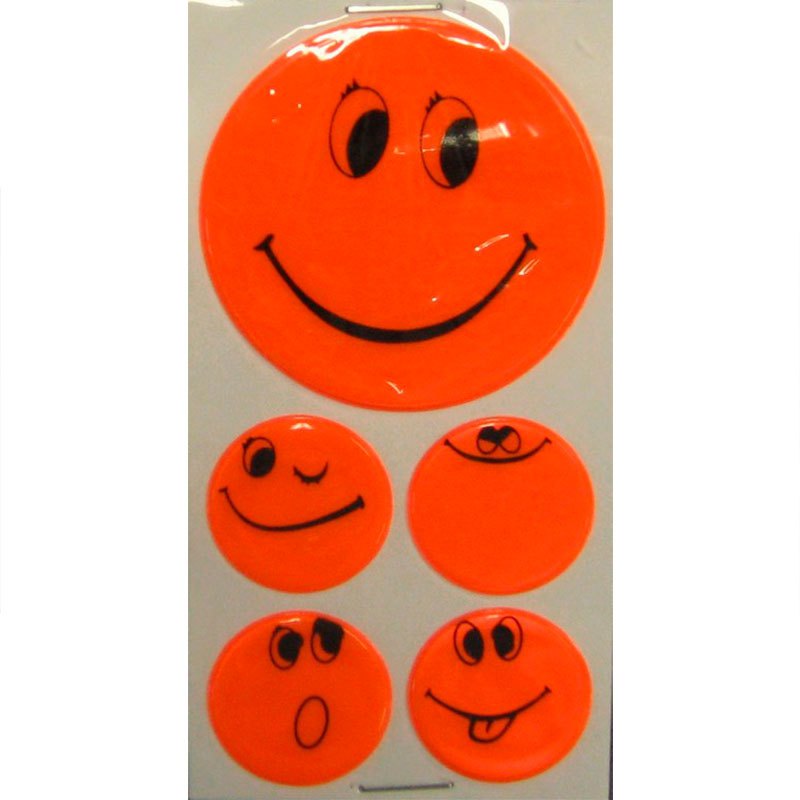 Fasi Reflective Smileys 5 Untis 2.5/5 cm Orange
