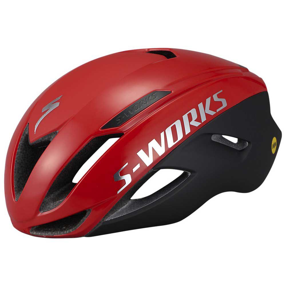 Specialized S-works Evade Ii Angi Mips L Satin / Gloss Flo Red / Chrome