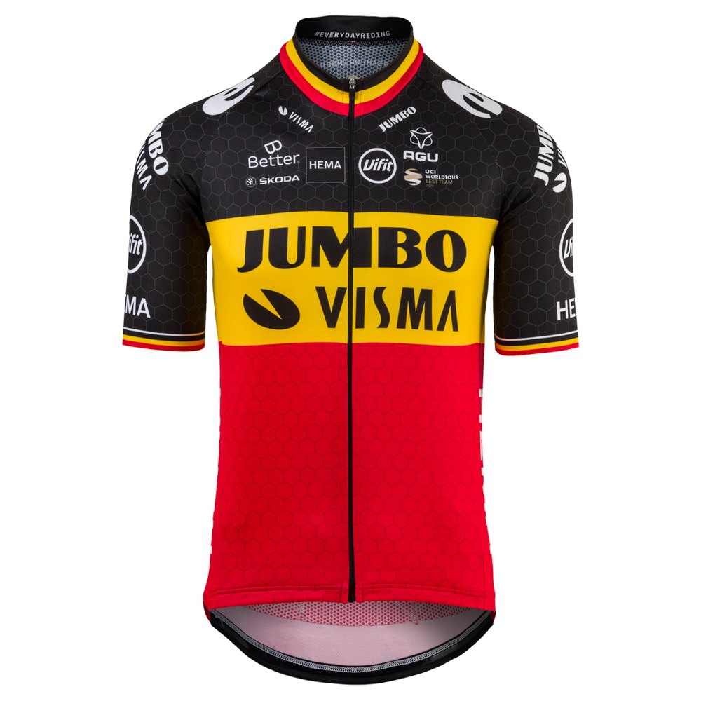 Agu Team Jumbo-visma Belgian Champion XL Black / Yellow / Red