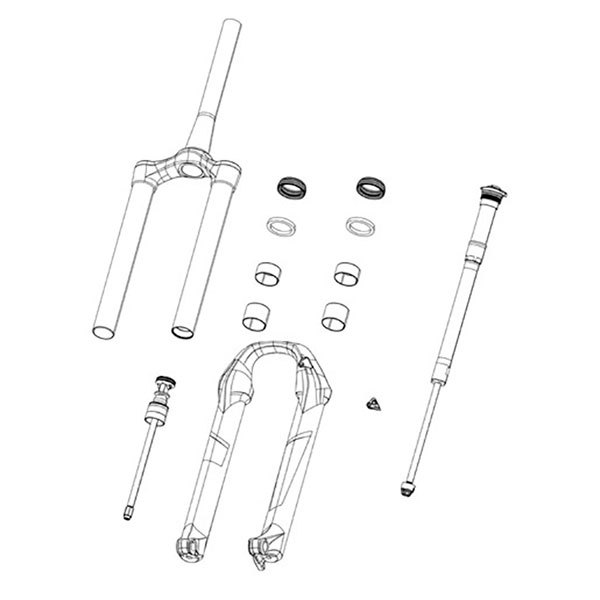 Rockshox Crown Turnkey For Judy Silver A1+/30 Silver A3+ 2018+ 26 Inches - 650C Silver