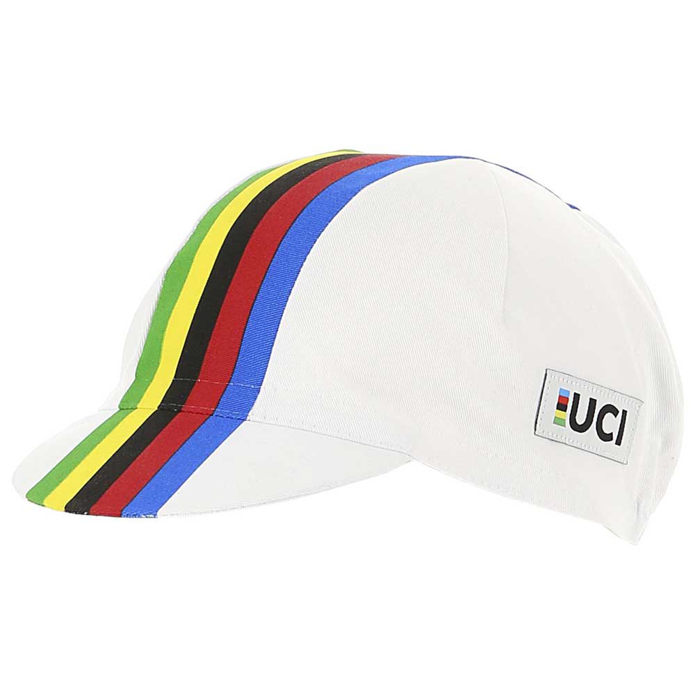 Santini Uci Rainbow Stripes One Size White