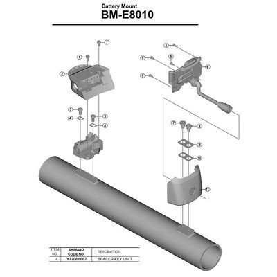 Shimano Steps Bm-e8010 Key One Size Black