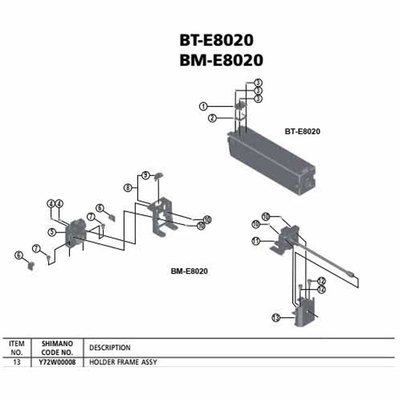 Shimano Steps Bm-e8020 Low One Size Black