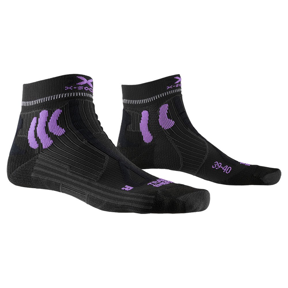 X-socks Trail Run Energy EU 35-36 Charcoal / Bright Lavender / Grey
