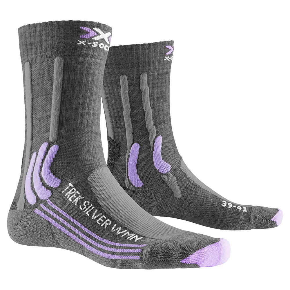 X-socks Trek Silver EU 35-36 Grey Melange / Bright Lavender