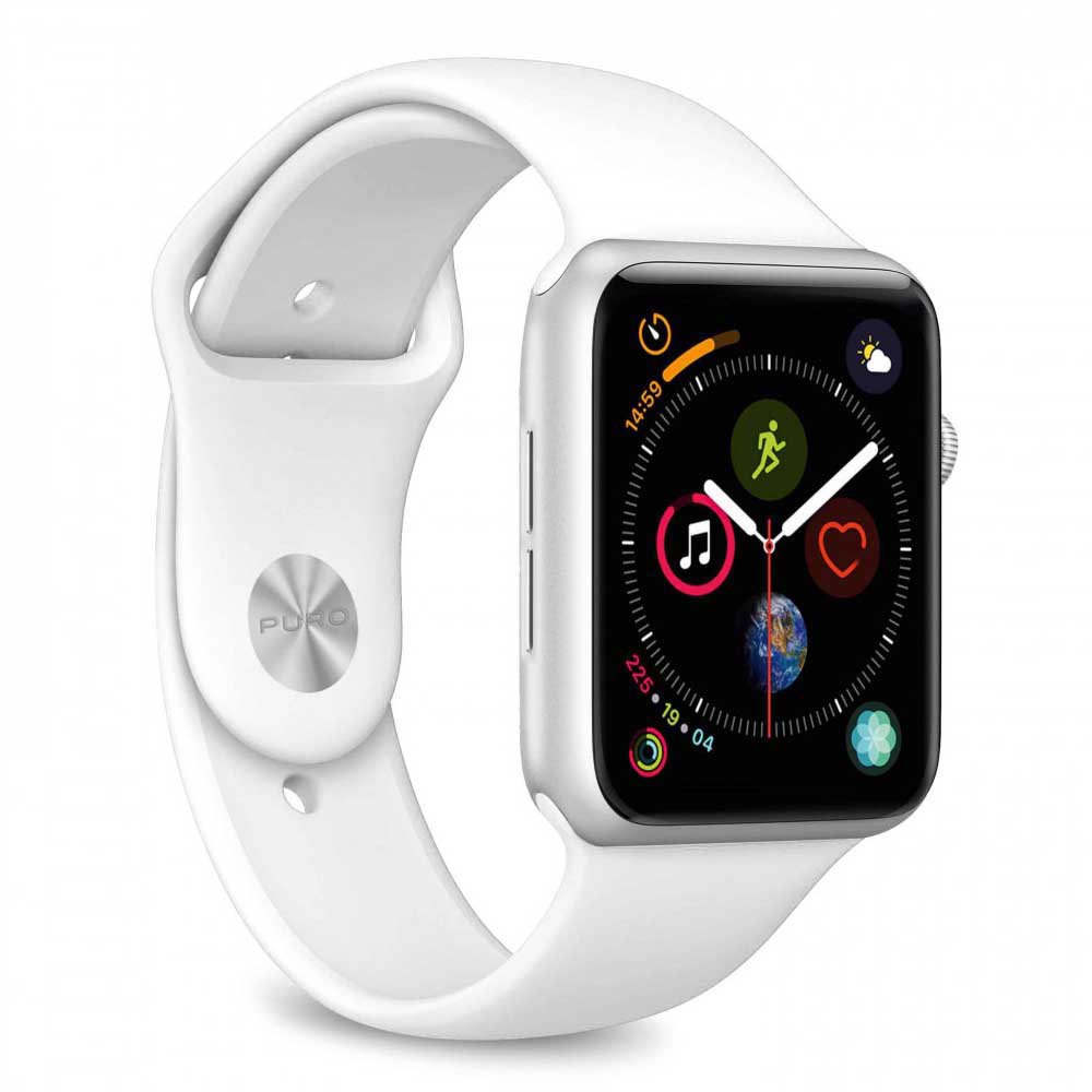Puro Icon Silicone Band For Apple Watch 42 Mm One Size White